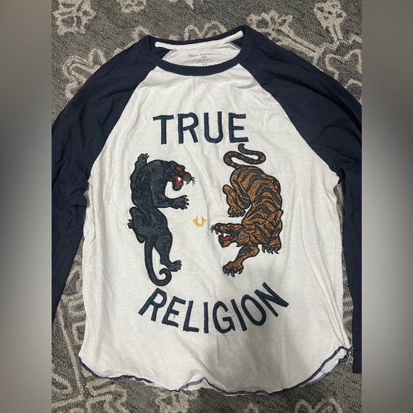 Men’s True Religion Embroidered Tigers Long Sleeve - Picture 2 of 4
